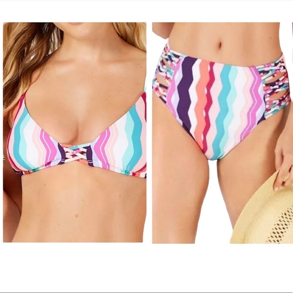 Bar III High Waist  Bikini Set Size Small NWT